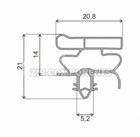 Уплотнитель холодильника Daewoo 740x1050 мм профиль ОМ